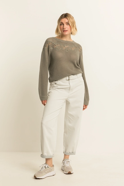 Barrel jeans met riem