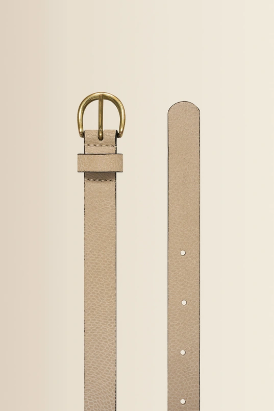 Belt crocodile structure suede