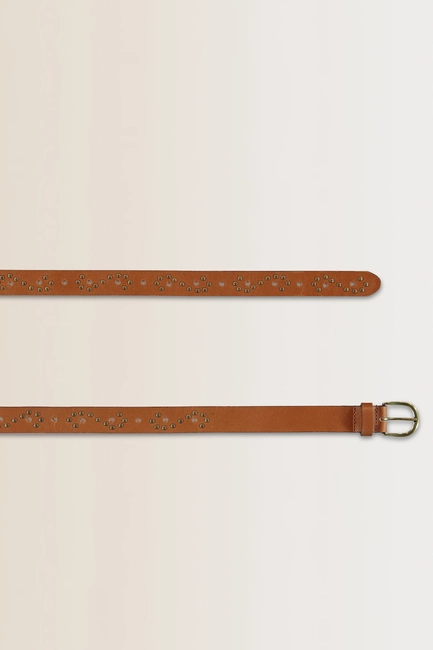 Belt leather studded