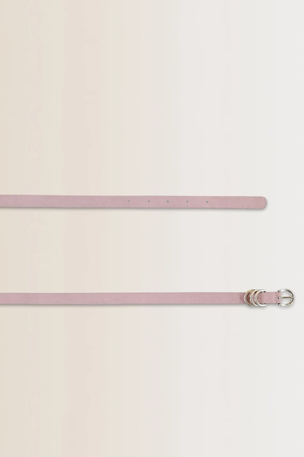 Belt suede metal rings