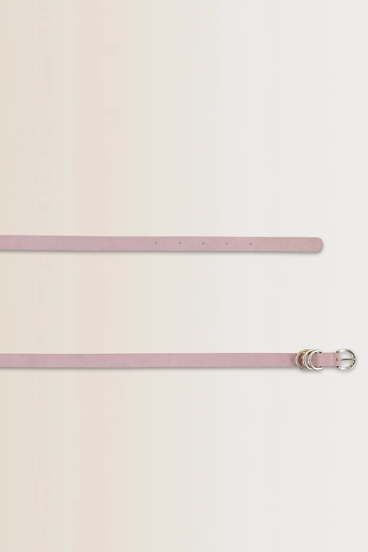 Belt suede metal rings