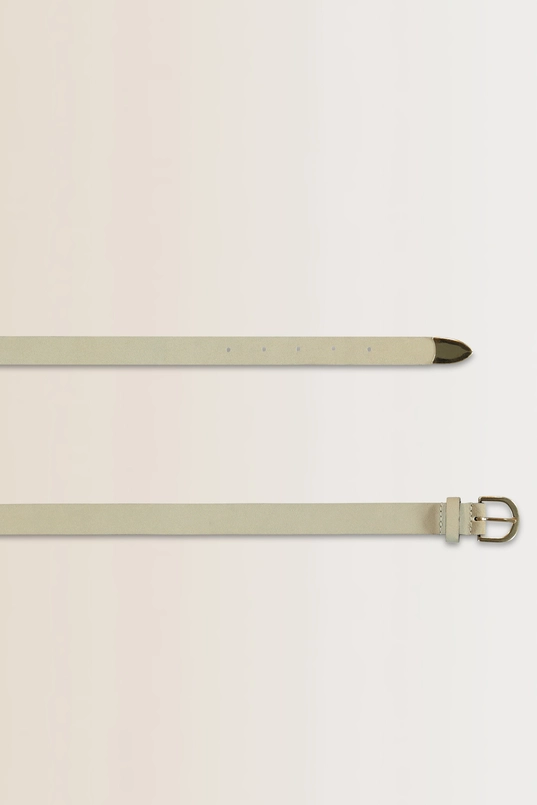 Belt suede metal tip