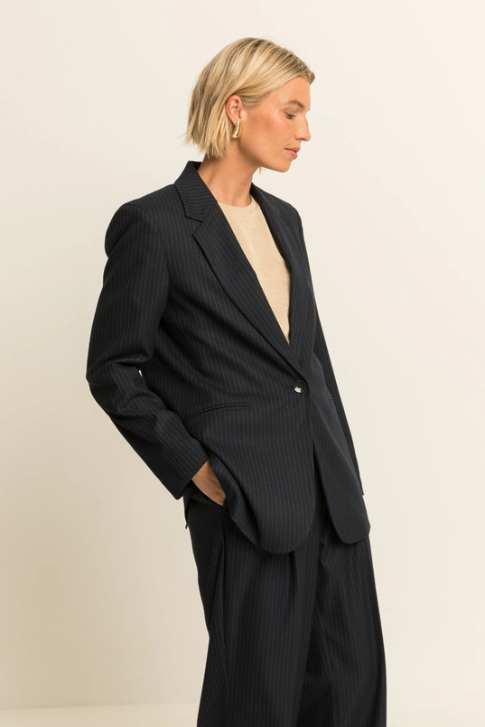 Blazer met krijtstreep