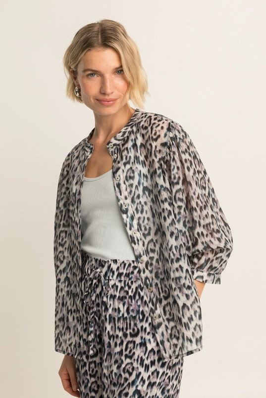 Blouse met all-over print