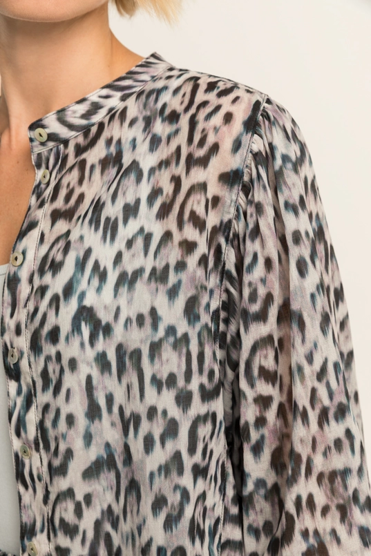 Blouse met all-over print