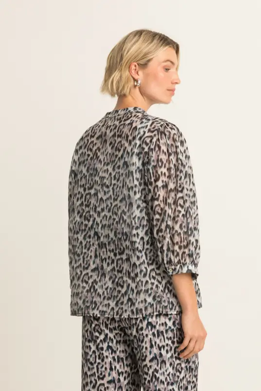 Blouse met all-over print