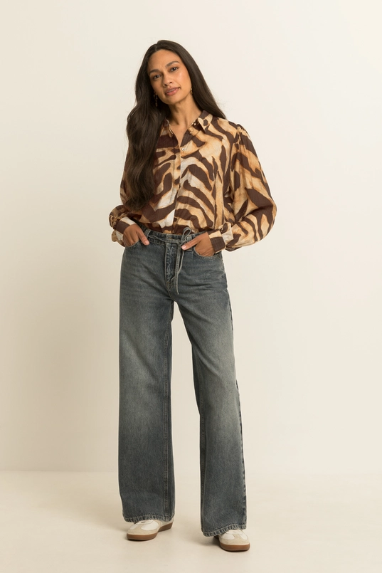 Blouse met animalprint