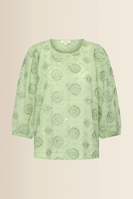 Blouse met bloemapplicaties