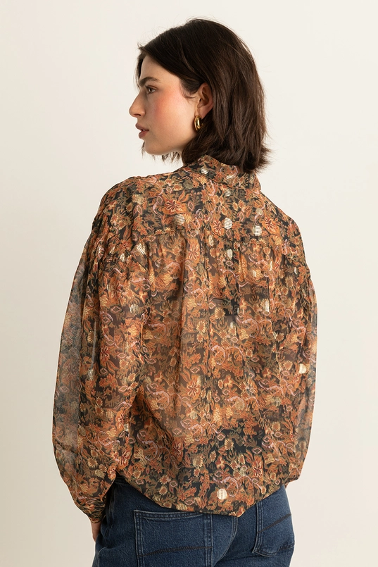 Blouse met bloemenprint