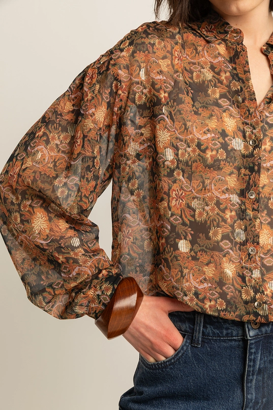 Blouse met bloemenprint
