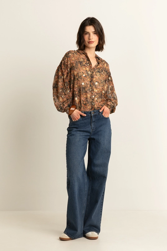 Blouse met bloemenprint