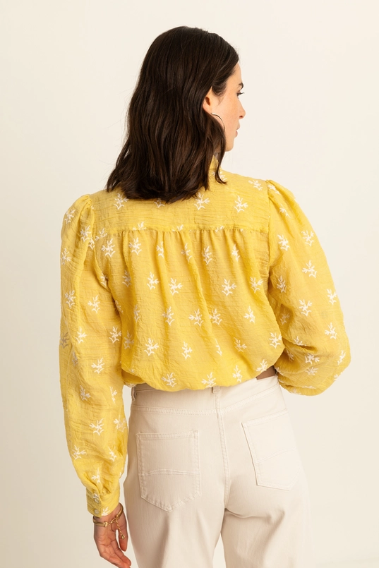 Blouse met geborduurde details