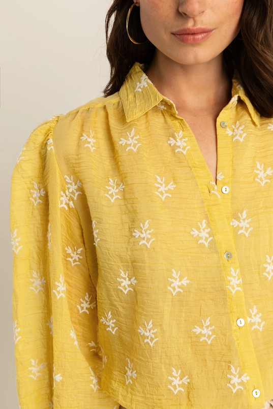 Blouse met geborduurde details