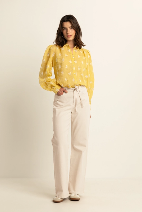 Blouse met geborduurde details