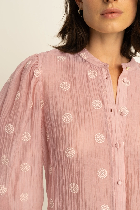 Blouse met geborduurde details