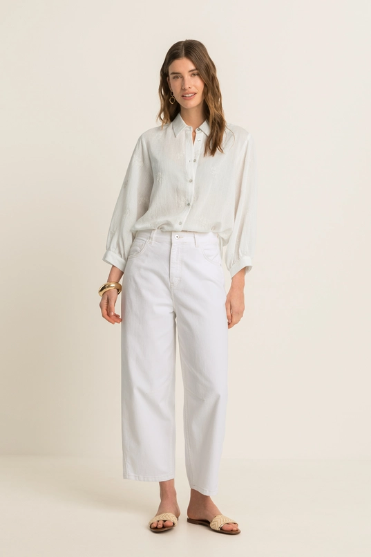 Blouse met geborduurde details