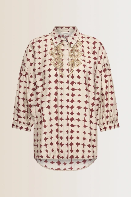 Blouse met gesmockte details