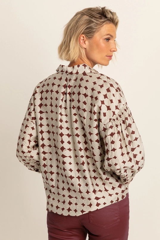 Blouse met gesmockte details