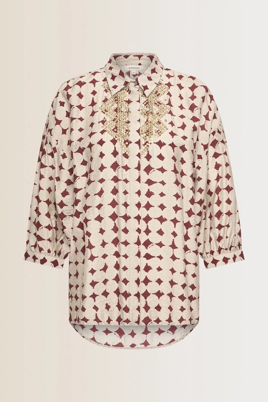 Blouse met gesmockte details