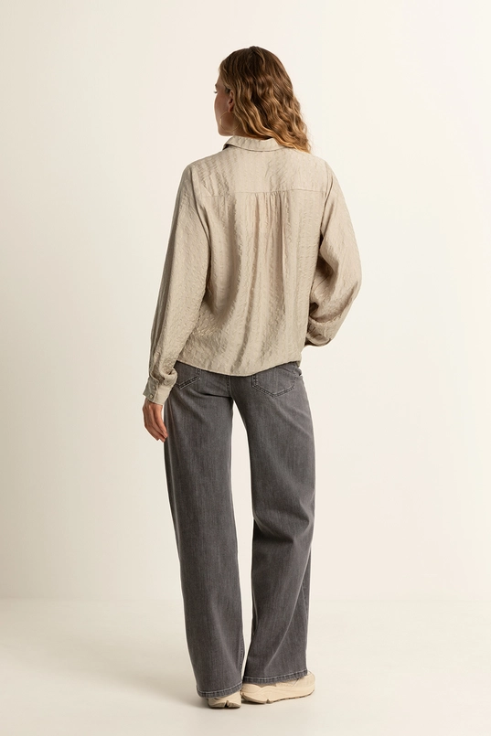 Blouse met glanzende structuur