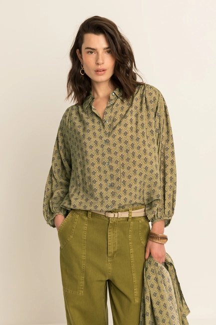 Blouse met grafisch dessin