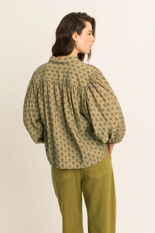 Blouse met grafisch dessin