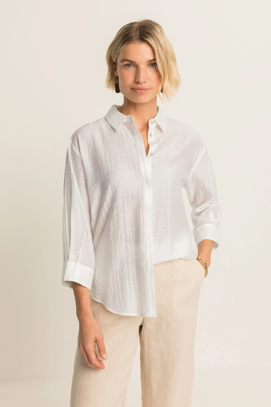 Blouse met ingeweven structuur