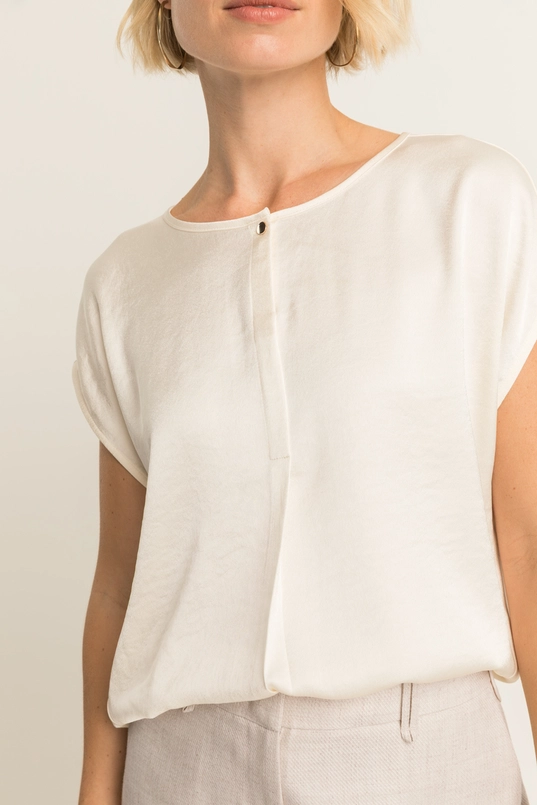 Blouse met knoopdetail