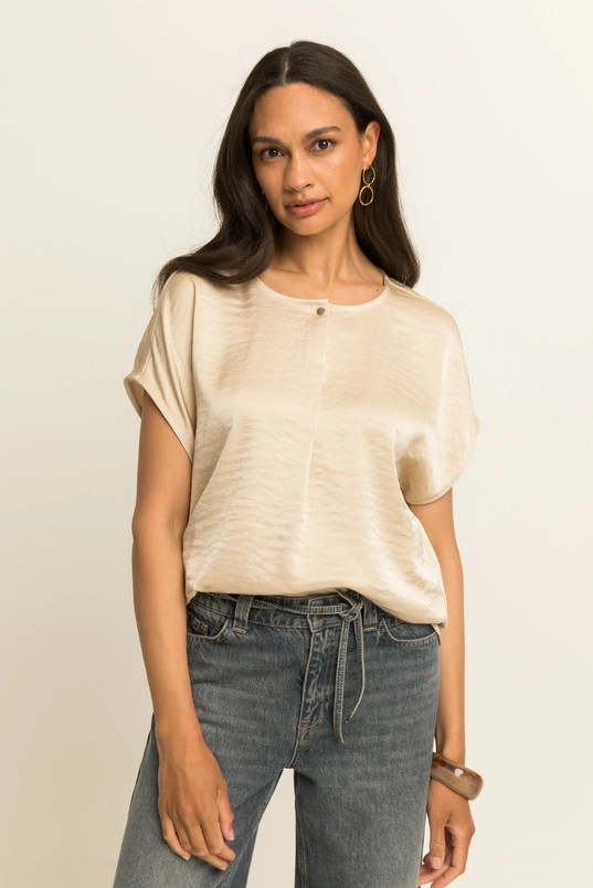Blouse met knoopdetail