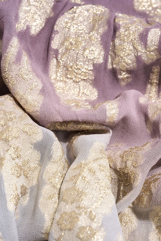 Blouse met metallic print