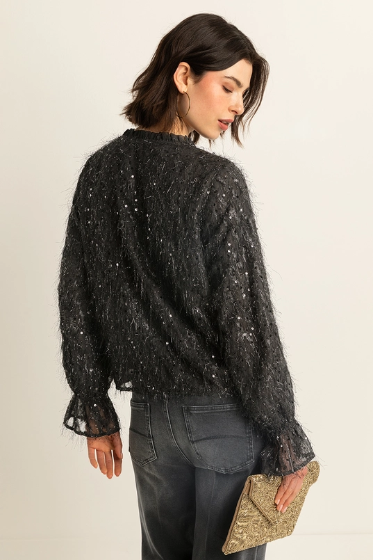 Blouse met pailletten