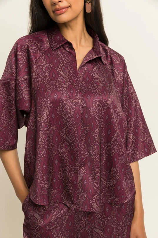 Blouse met paisleydessin