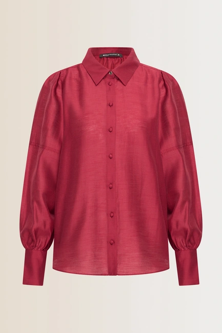 Blouse met pofmouwen