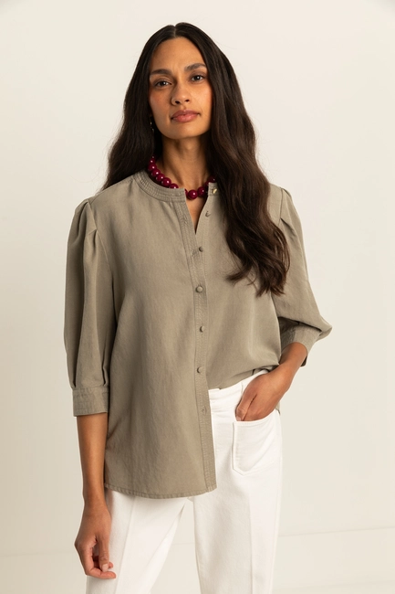 Blouse met pofmouwen