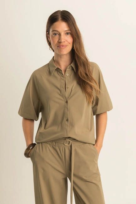 Blouse met pofmouwen