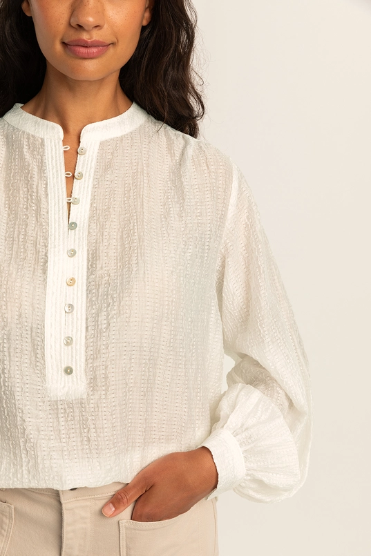 Blouse met pofmouwen