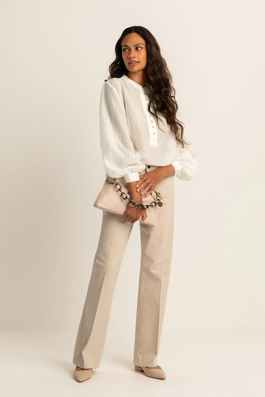 Blouse met pofmouwen