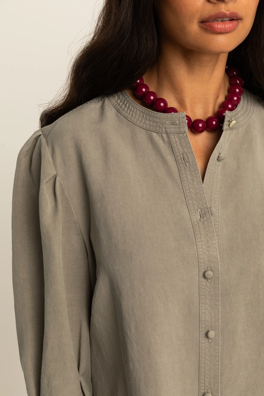 Blouse met pofmouwen