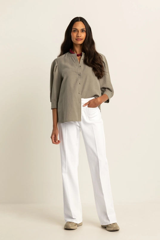 Blouse met pofmouwen