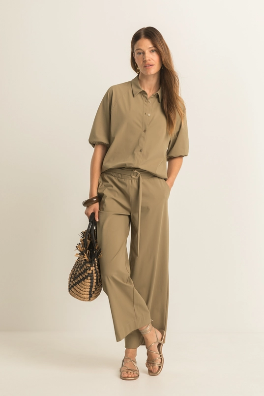 Blouse met pofmouwen