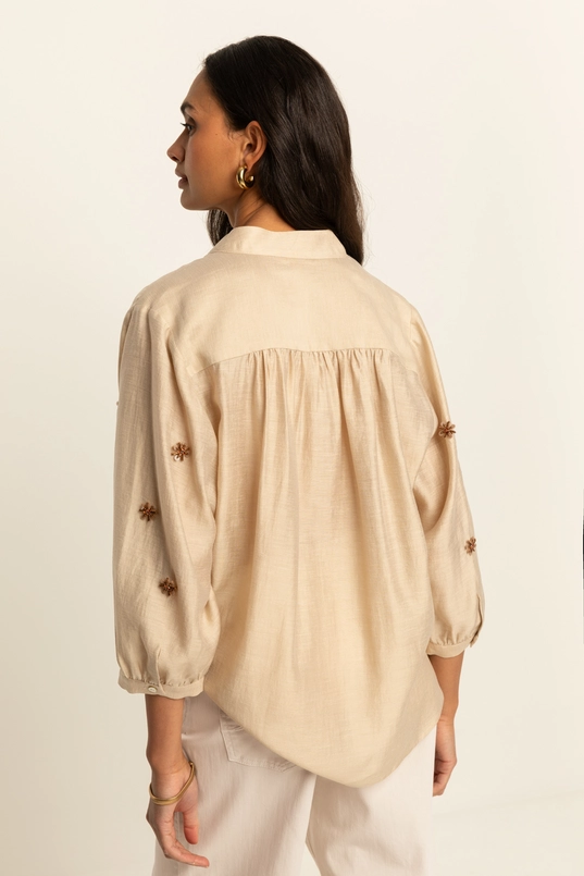 Blouse met strikdetail