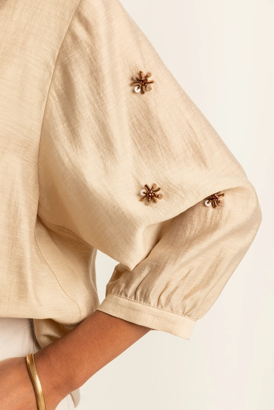 Blouse met strikdetail