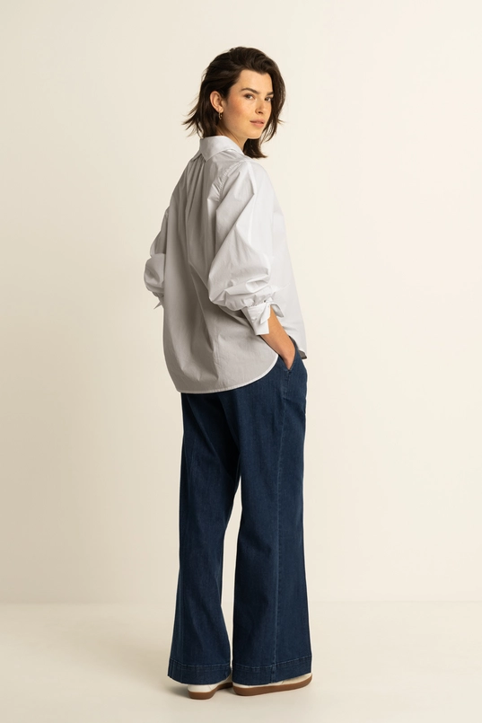 Blouse met strikmanchetten