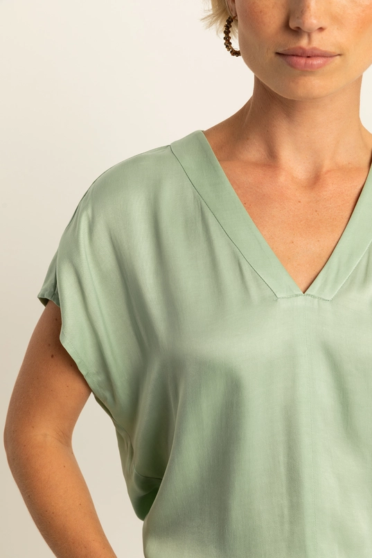 Blouse met V-hals