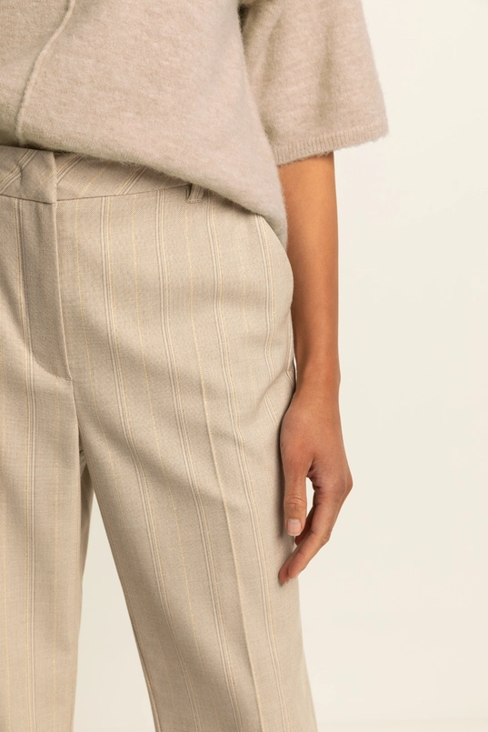 Broek met krijtstreep