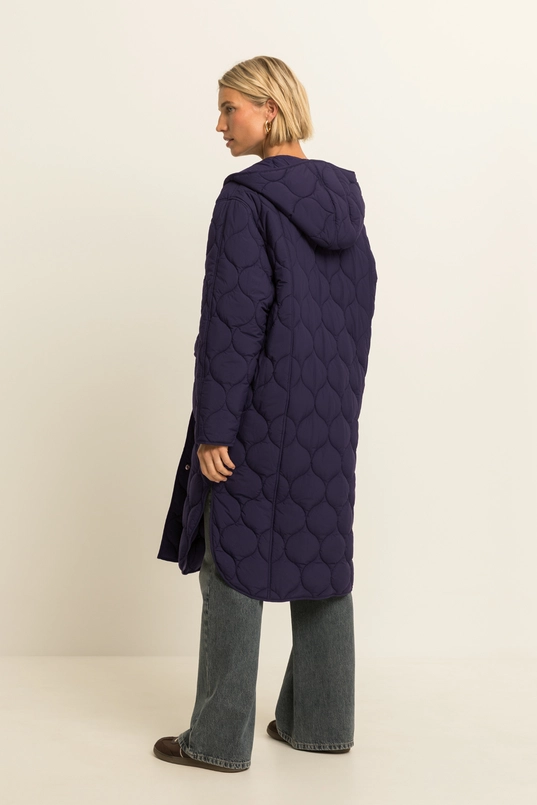 Coat woven puffer