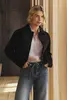 Coat woven suede short