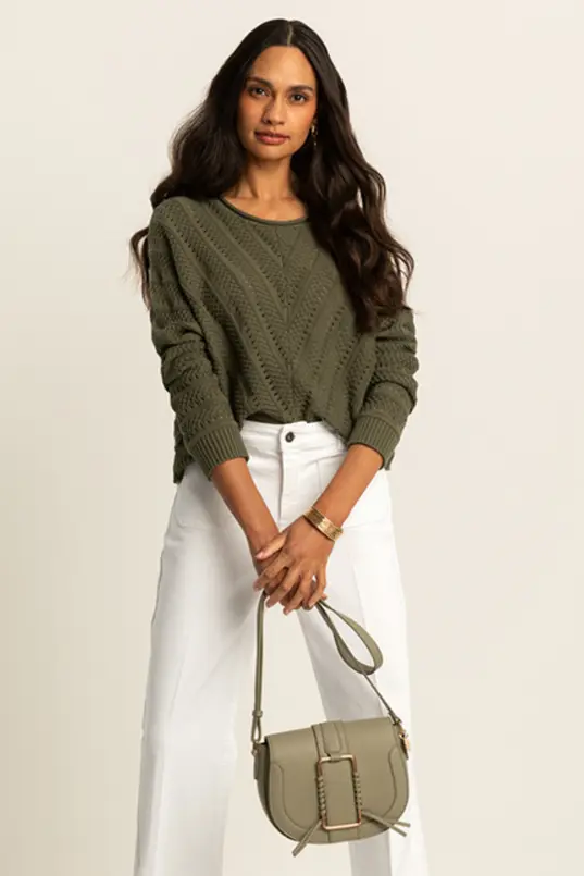 Crossbodytas met gespdetail