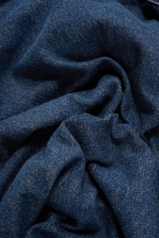 Denim blouse met strikdetail