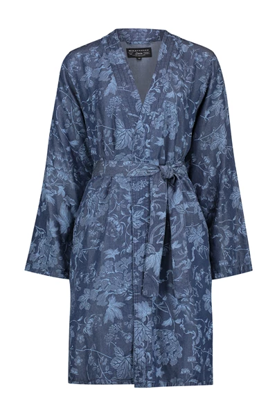 Denim-look kimono